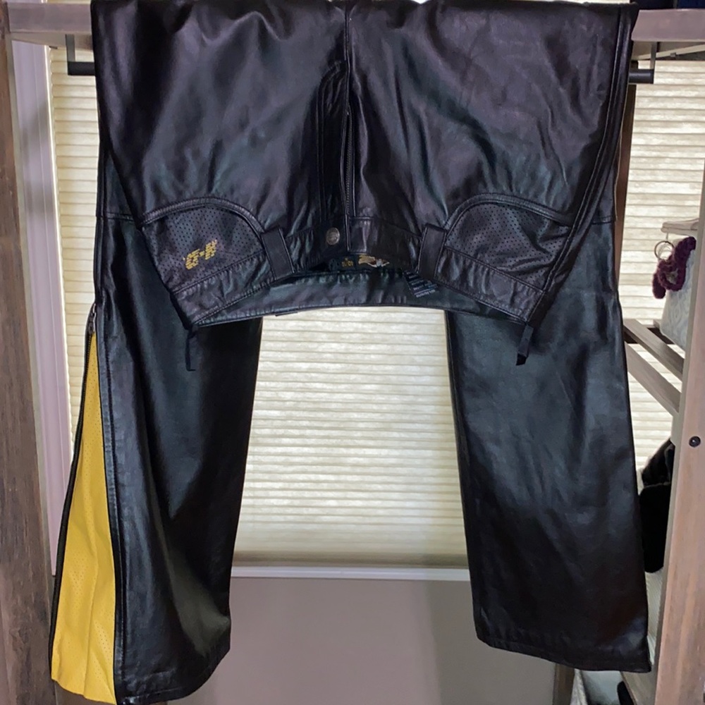 Black Leather Harley Davidson Pants